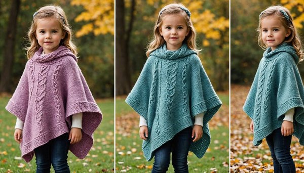 Les plus beaux modèles de tricots poncho pour fille de 2 ans